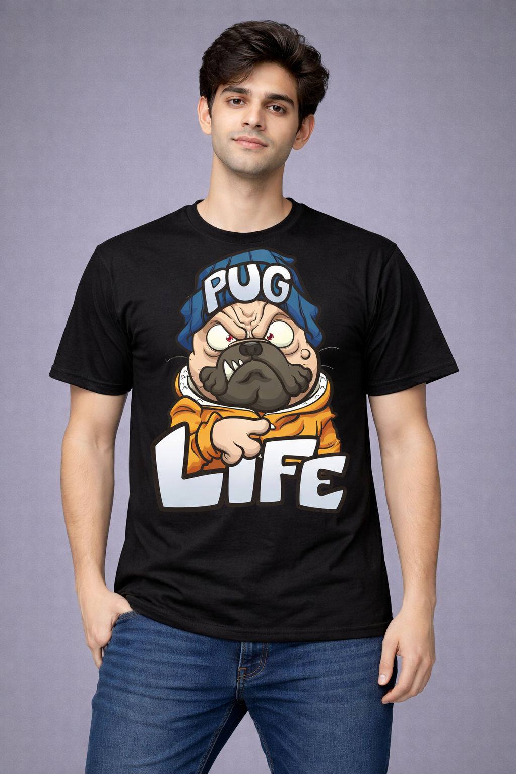 BeSpoken™ | Men’s Pug Life Graphic T-Shirt