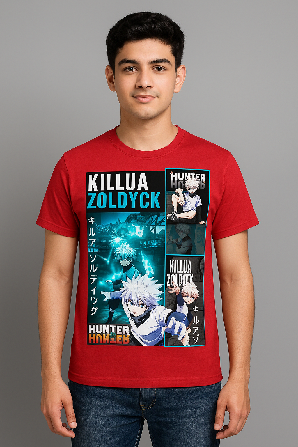 BeSpoken™ | Men’s Electric Assassin Anime Graphic T-Shirt