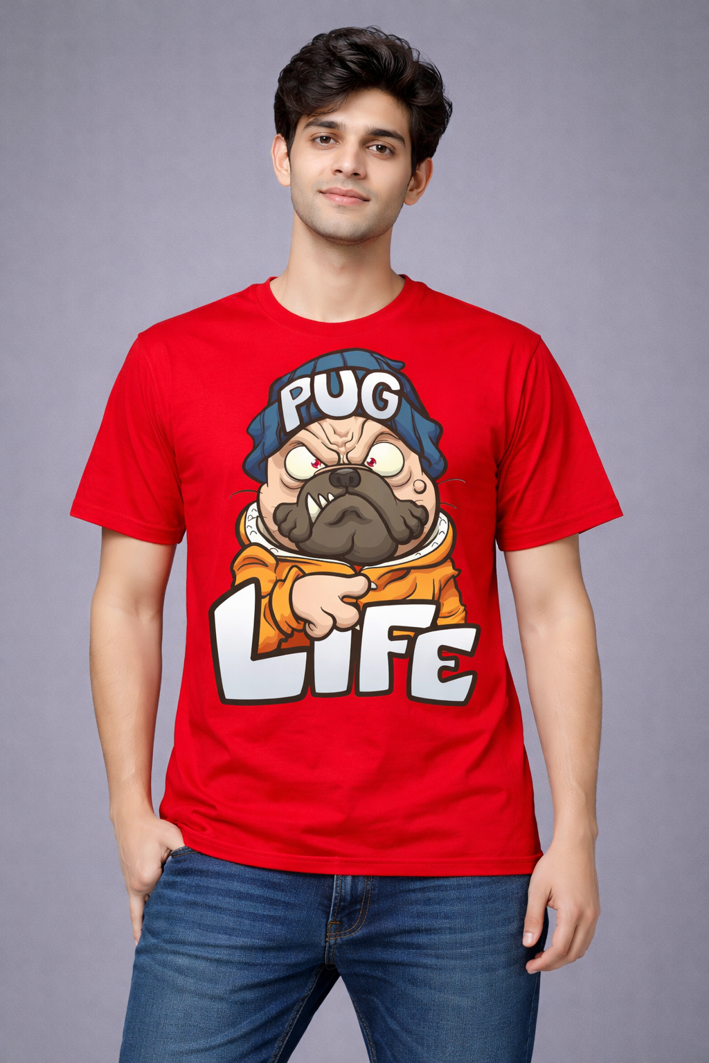 BeSpoken™ | Men’s Pug Life Graphic T-Shirt