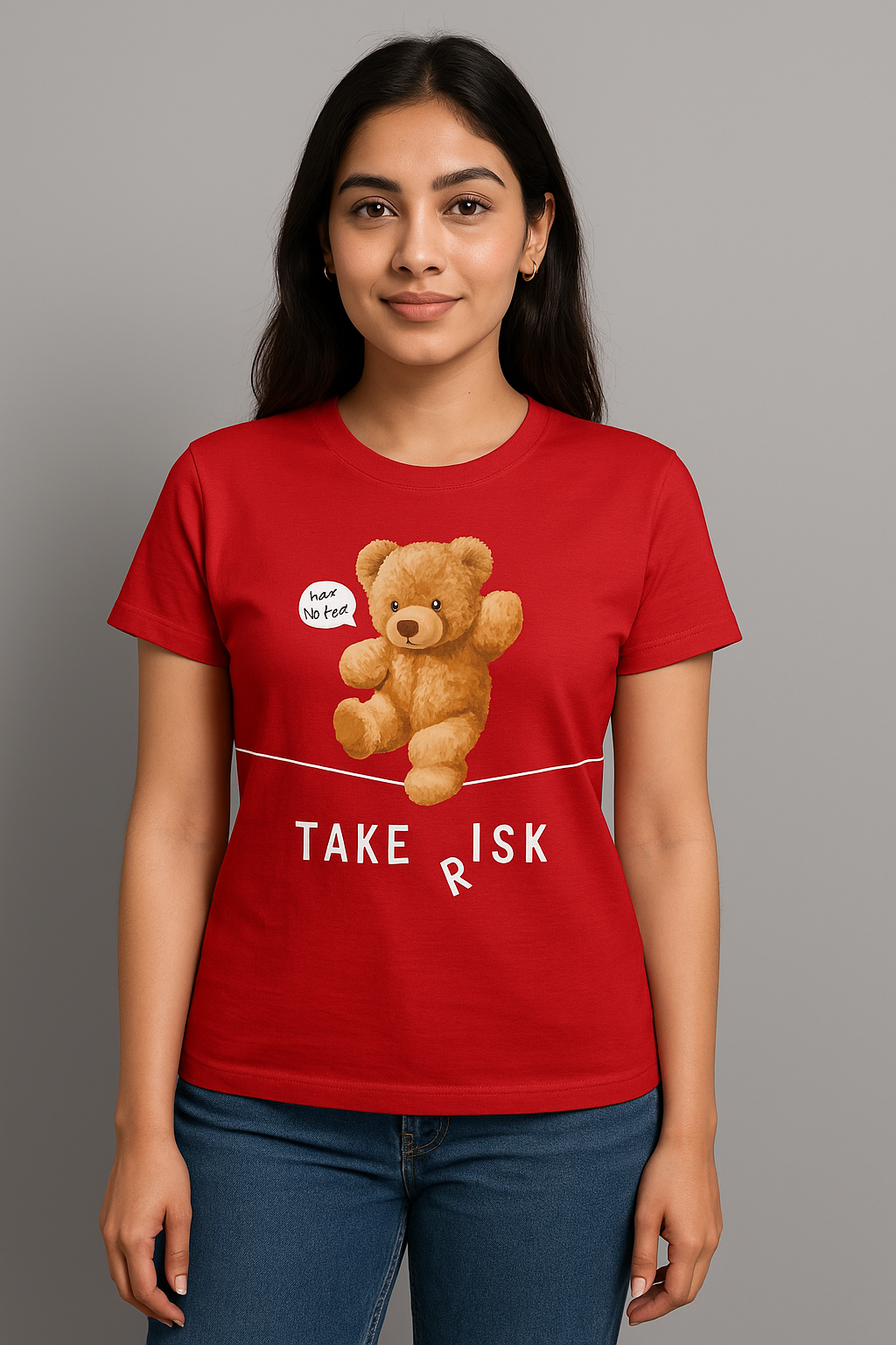 BeSpoken™ | Women’s Take Risk Teddy Graphic Tee