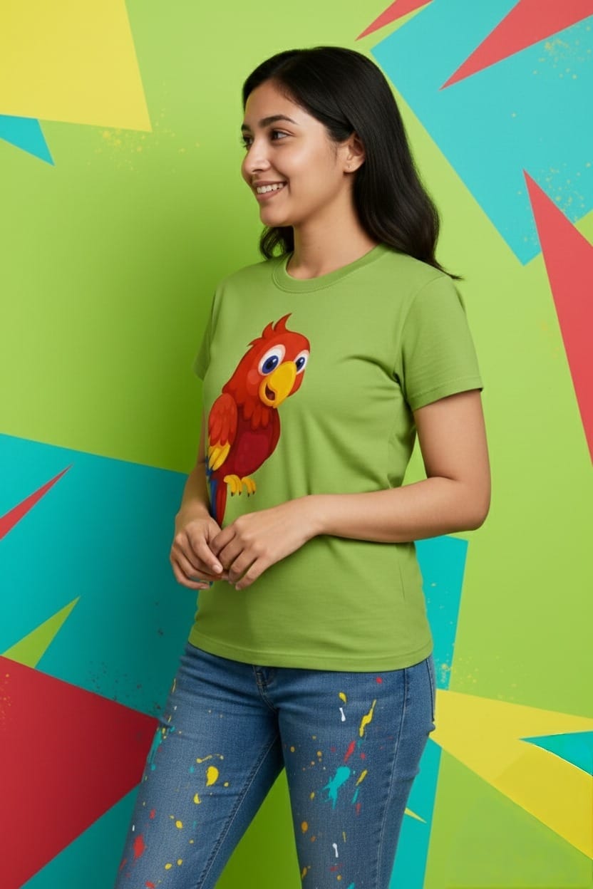 BeSpoken™ | Women’s Parrot Pop Graphic Tee