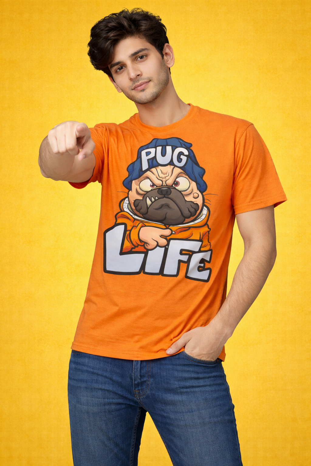 BeSpoken™ | Men’s Graphic Pug Life T-Shirt