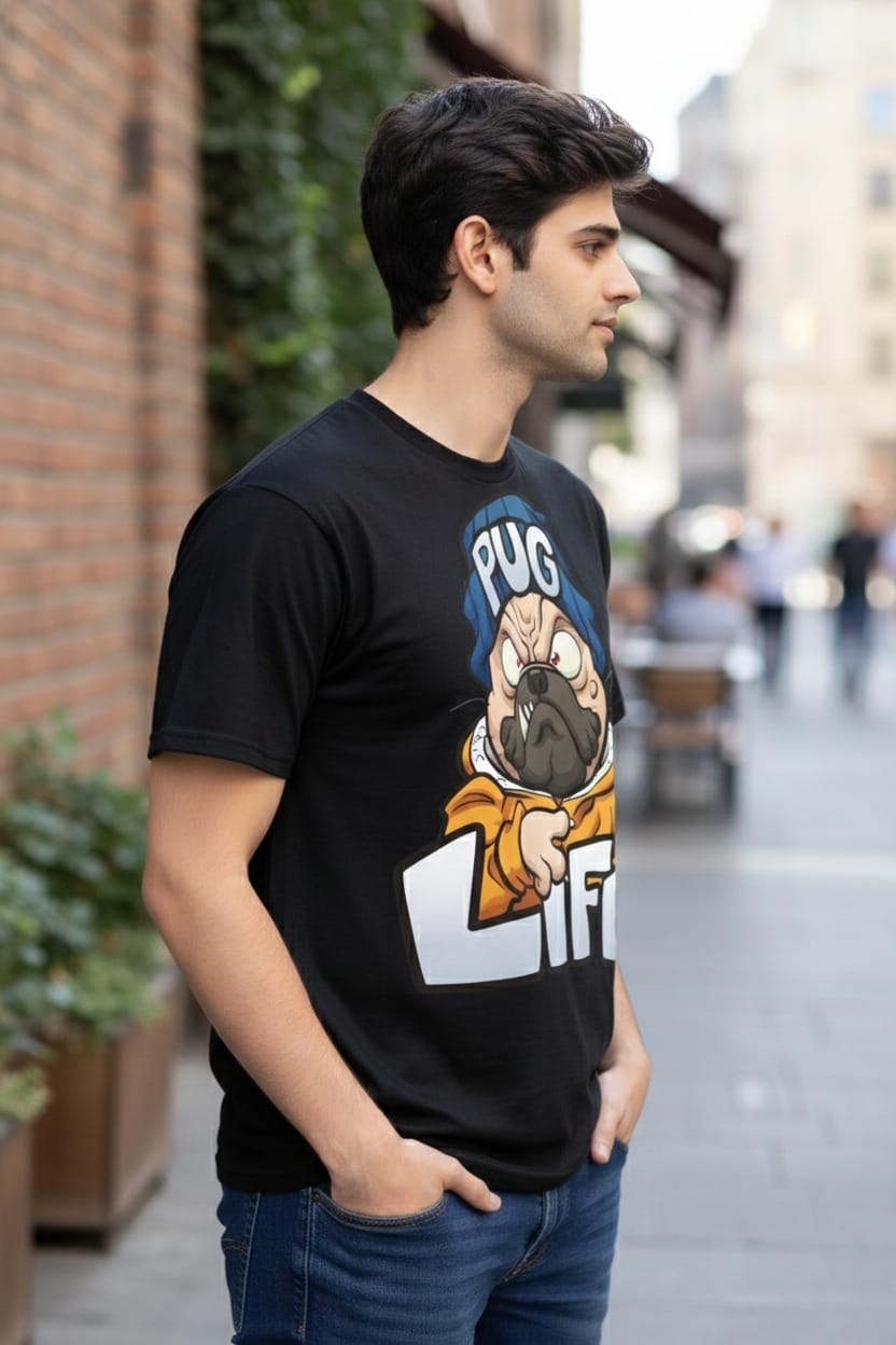 BeSpoken™ | Men’s Pug Life Graphic T-Shirt