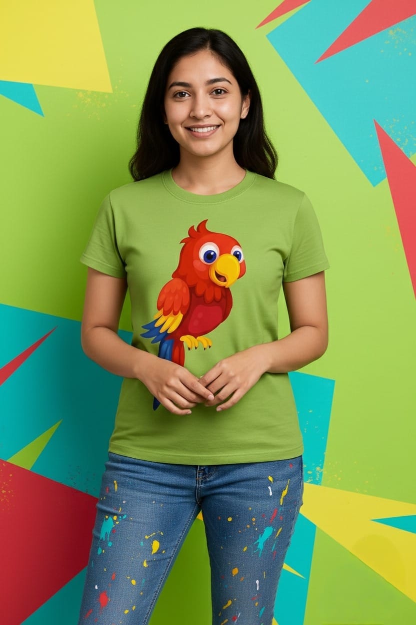 BeSpoken™ | Women’s Parrot Pop Graphic Tee