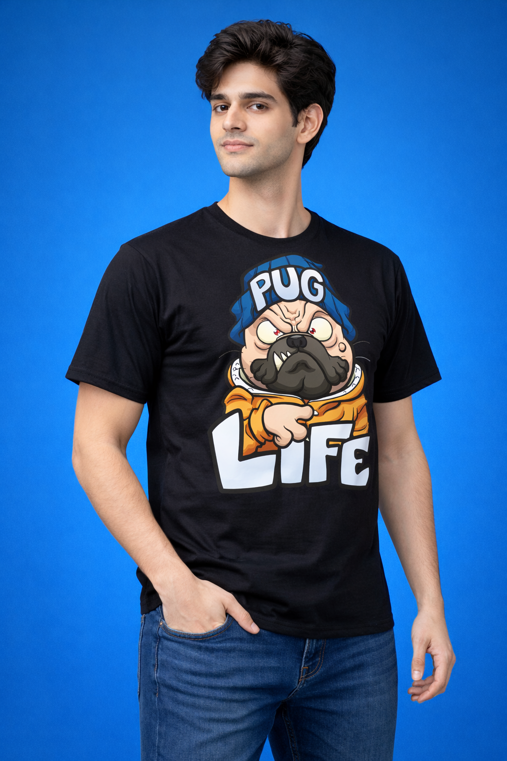 BeSpoken™ | Men’s Pug Life Graphic T-Shirt