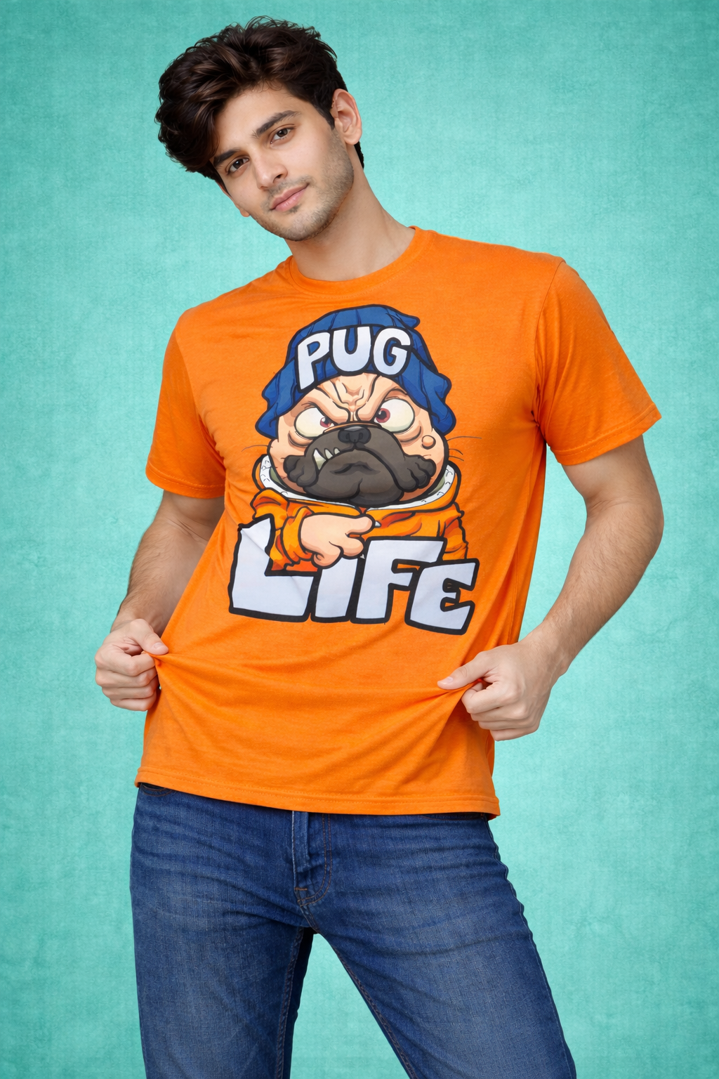 BeSpoken™ | Men’s Graphic Pug Life T-Shirt