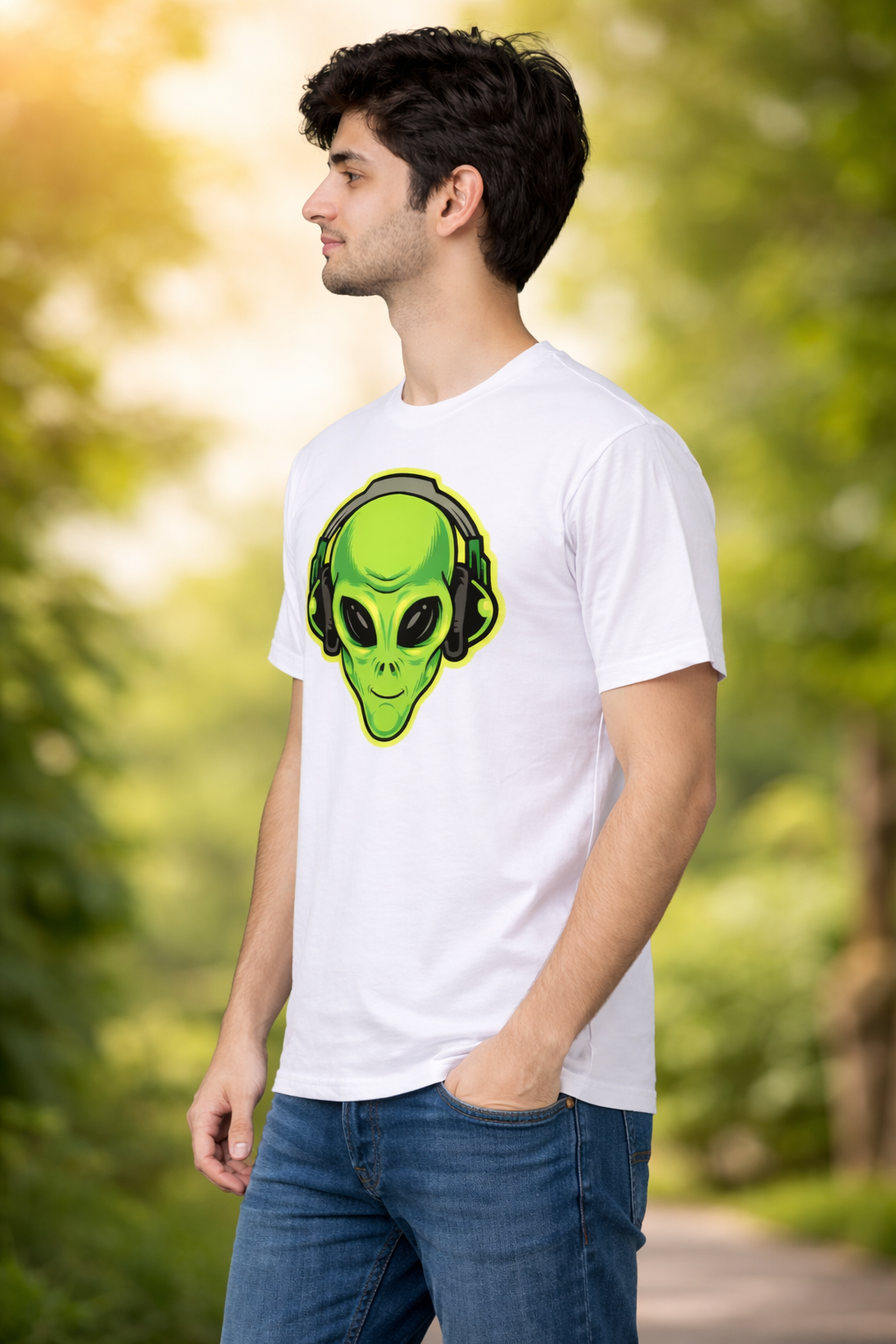 BeSpoken™ | Men’s Alien Frequency Graphic T-Shirt