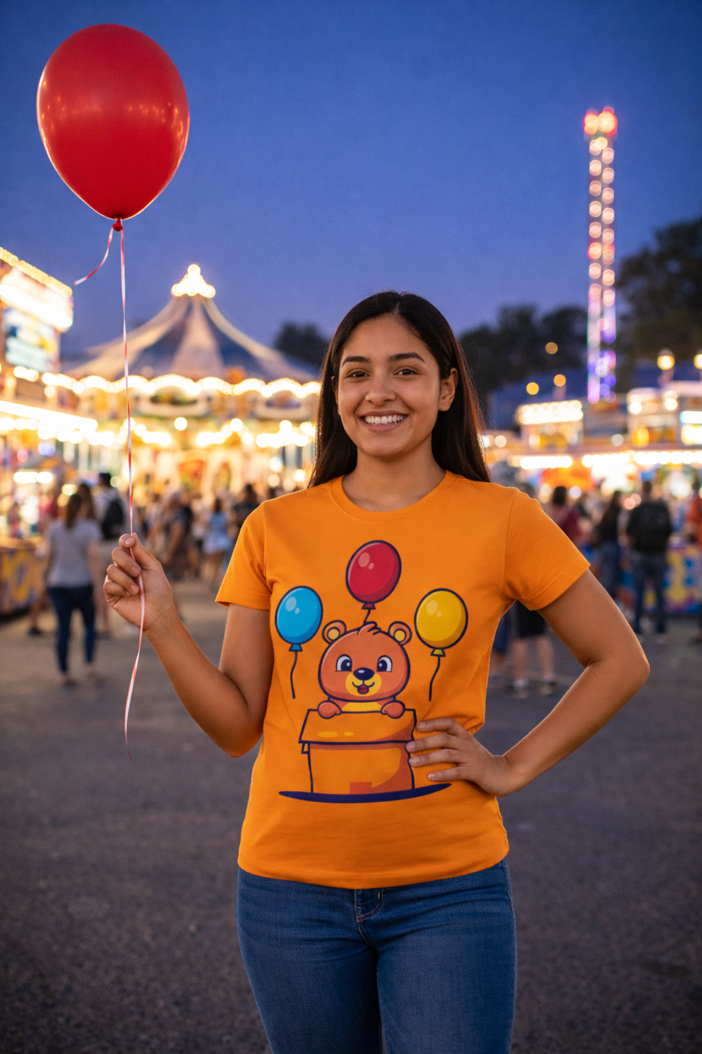 BeSpoken™ | Women’s Playful Bear Balloon Tee