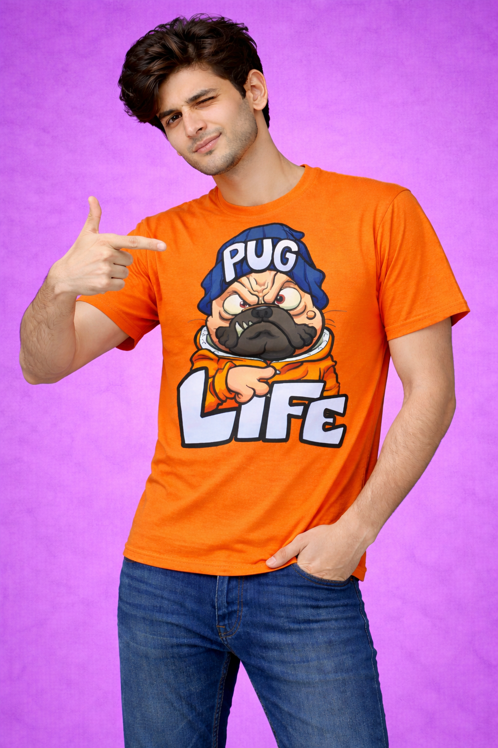 BeSpoken™ | Men’s Graphic Pug Life T-Shirt
