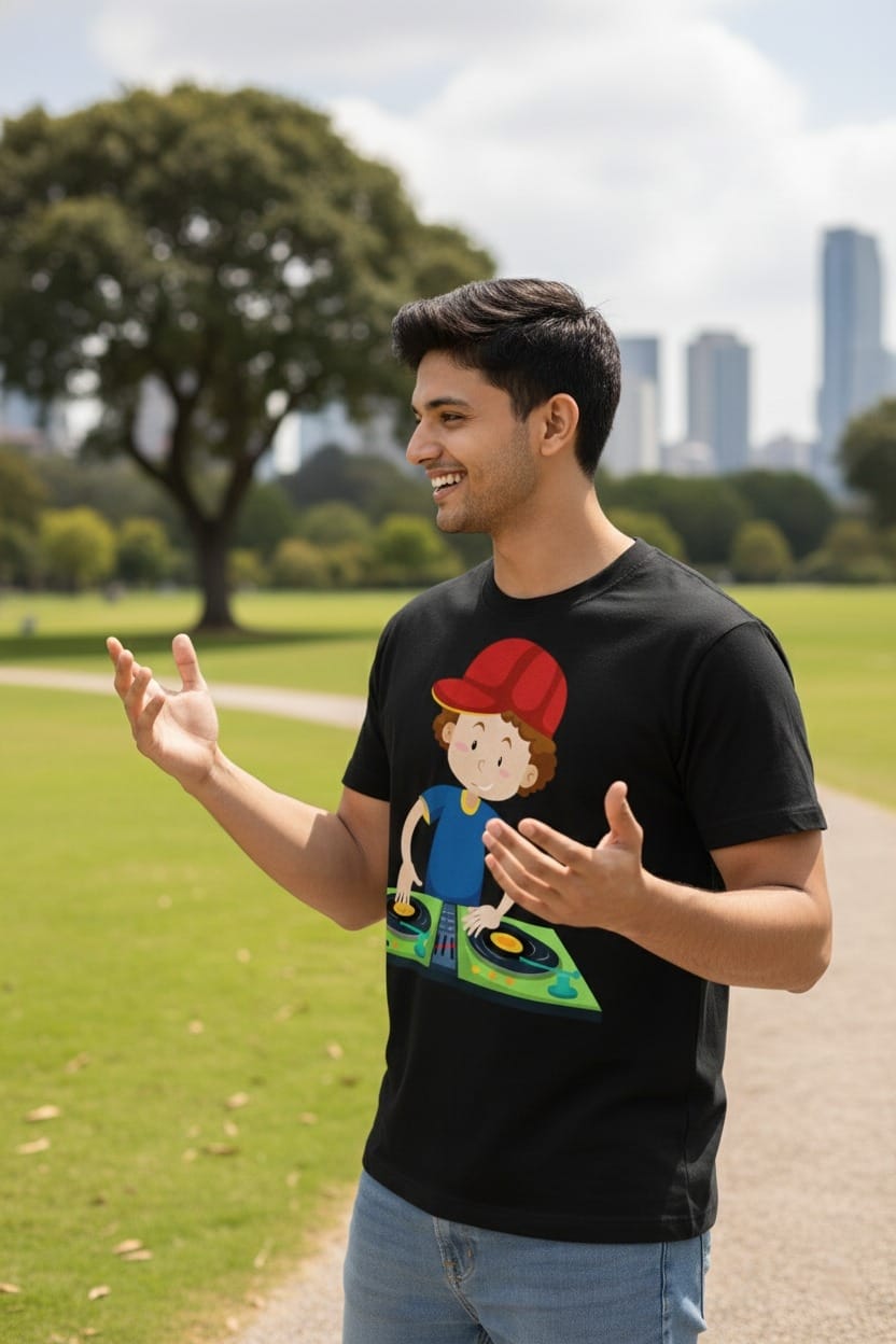 BeSpoken™ | Men’s Little DJ Graphic T-Shirt