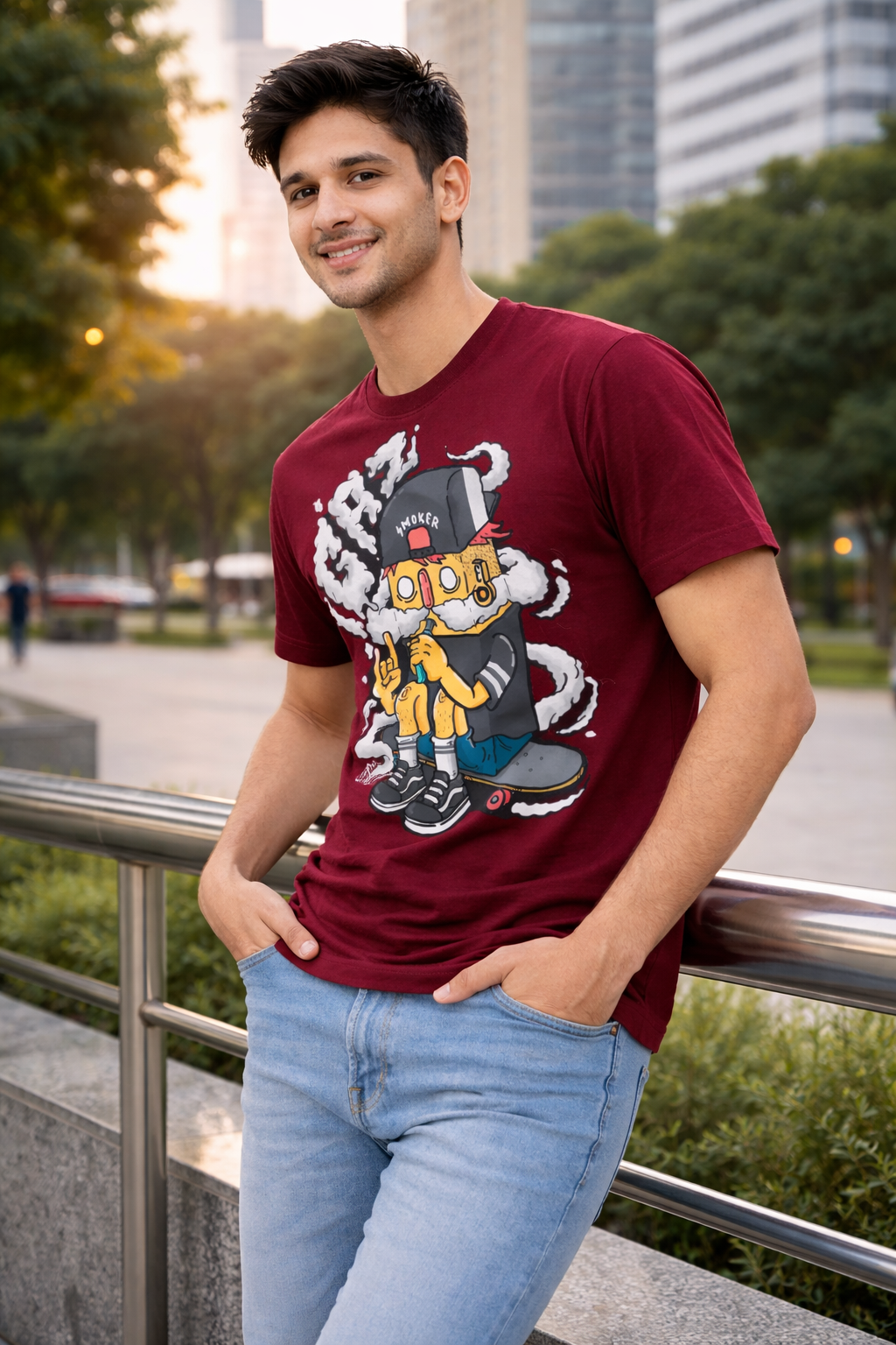 BeSpoken™ | Men’s Urban Smokes Graphic T-Shirt